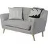 Shawnee 2-Seater Sofa with Oak Legs - Grey, Fabric