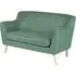 Shawnee 2-Seater Sofa with Oak Legs - Ocean Green, Fabric
