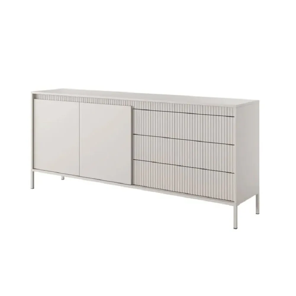 Shawnee Large Sideboard with 2 Doors 3 Drawers - Beige