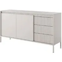 Shawnee Small Sideboard with 2 Doors 3 Drawers - Beige