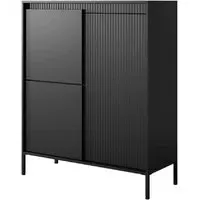 Shawnee Storage Cabinet with 3 Doors - Black
