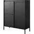 Shawnee Storage Cabinet with 3 Doors - Black
