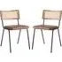 Shelby Dining Chairs in Pair - Brown, Genuine Leather