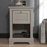 Shelby Lamp Table with Drawer - Grey, Particle Board alternate view