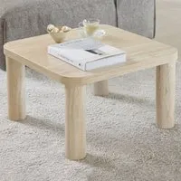 Shelby Square Coffee Table - Light Travertine, Wood