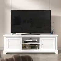 Shelby TV Stand with 2 Doors - White, Particle Board alternate view