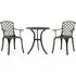 Shelton 3 Piece Bistro Set - Bronze, Cast Aluminium