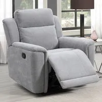 Sheridan 1 Seater Recliner Sofa - Light Grey, Fabric alternate view