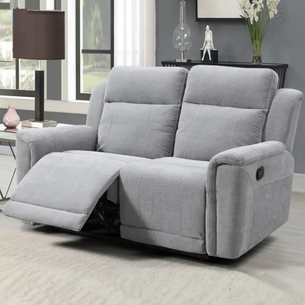 Sheridan 2 Seater Recliner Sofa - Light Grey, Fabric