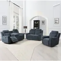 Sheridan 3-Piece Recliner Sofa Suite - Dark Grey, Fabric