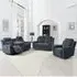 Sheridan 3-Piece Recliner Sofa Suite - Dark Grey, Fabric