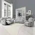 Sheridan 3-Piece Recliner Sofa Suite - Light Grey, Fabric