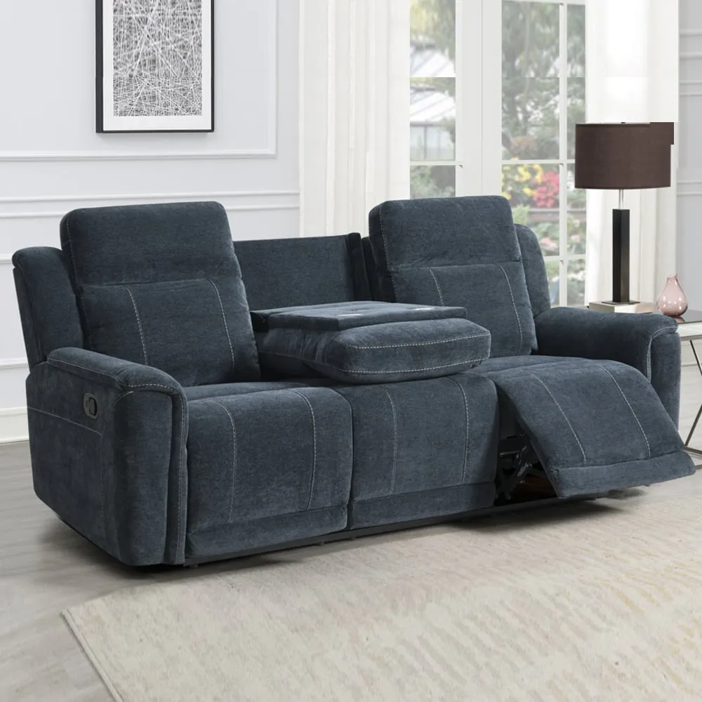 Sheridan 3 Seater Recliner Sofa - Dark Grey, Fabric