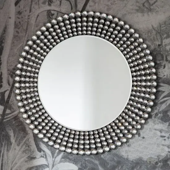 Sherrington Round Wall Mirror - Silver image