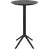 Shipley Round Bar Table Foldable - Black, Polypropylene