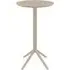 Shipley Round Bar Table Foldable - Taupe, Polypropylene