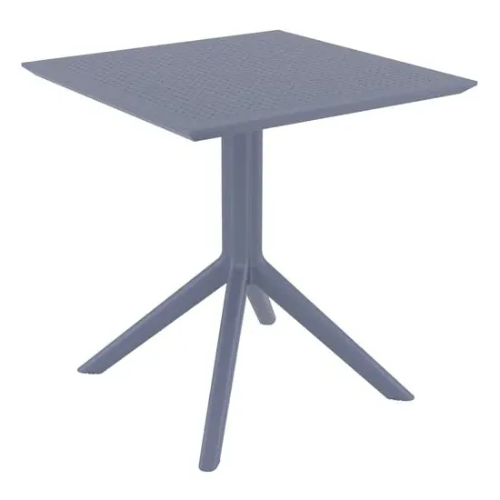 Shipley Square Dining Table - Grey, Resin