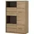 Sholka Display Cabinet with 1 Door 4 Drawers - Oak