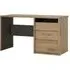 Sholka Laptop Desk with 3 Drawers - Oak