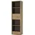 Sholka Narrow Bookcase with 3 Drawers - Oak