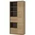Sholka Wide Bookcase with 1 Door 4 Drawers - Oak