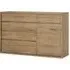 Sholka Wooden Sideboard with 1 Door and 5 Drawers - Oak