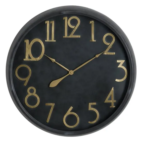 Shook Large Wall Clock - Black, Metal