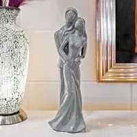 Shotwell Ceramic Bride and Groom Sculptures - Grey