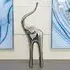 Shotwell Ceramic Elephant Sculpture - Silver