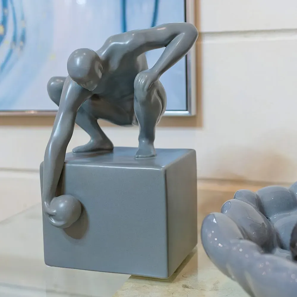 Shotwell Ceramic Human Form Statue - Grey