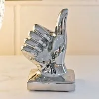 Shotwell Ceramic Thumbs Up Sculpture - Silver