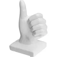 Shotwell Ceramic Thumbs Up Sculpture - White