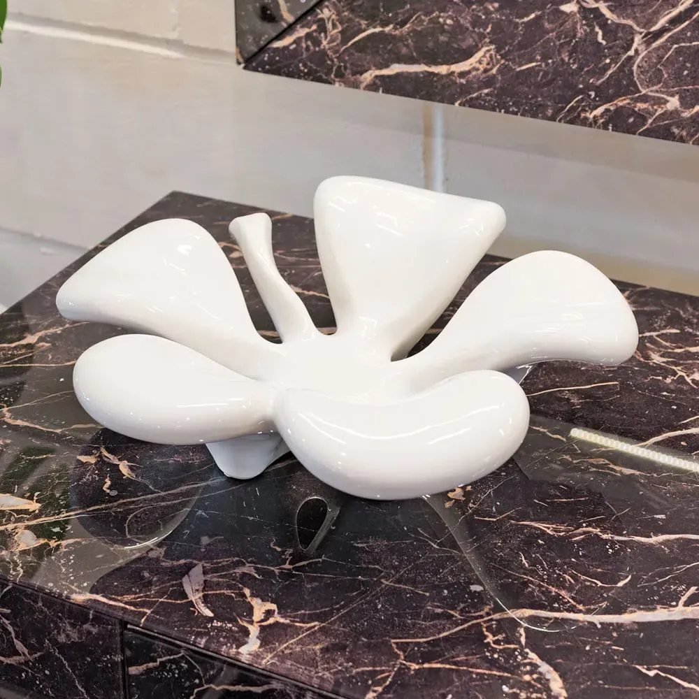 Shotwell Clover Decorative Tray - White, Ceramic