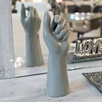 Shotwell Hand Sculpture - Grey, Ceramic
