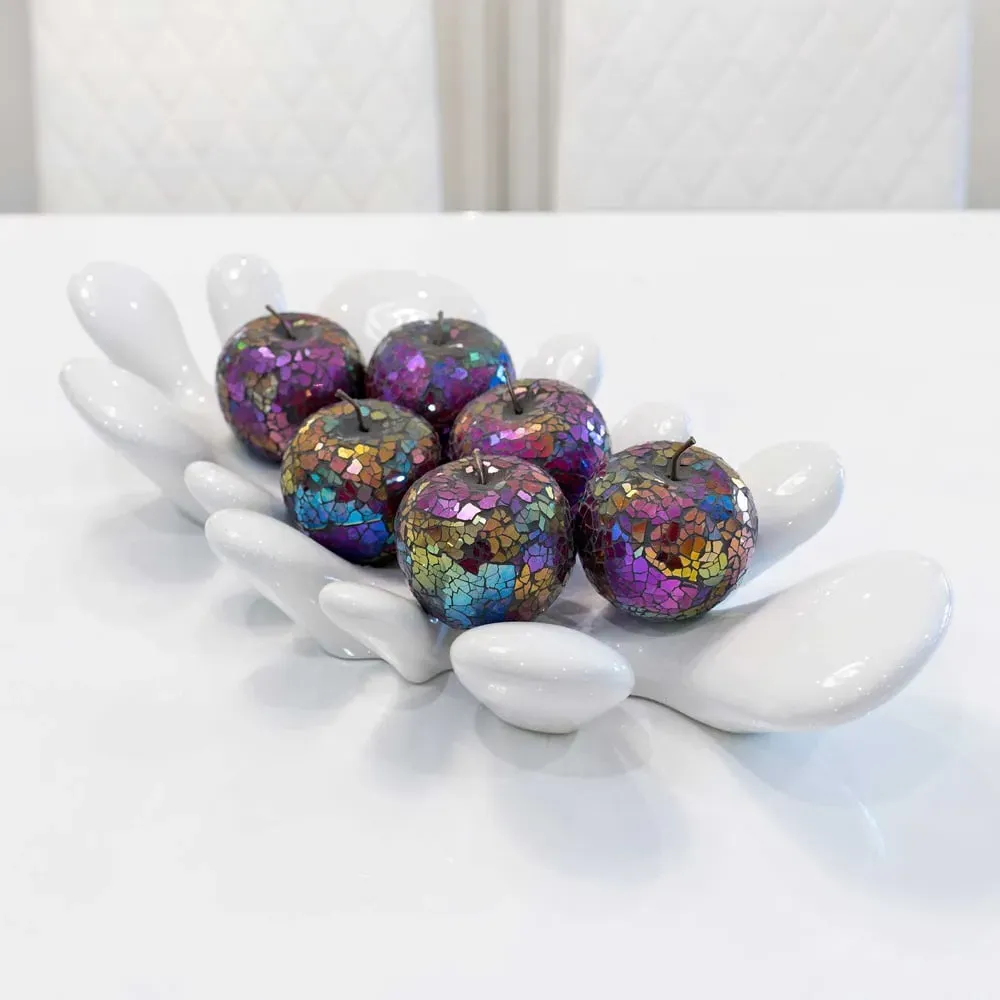 Shotwell Hand-Shaped Dish Sculpture - White, Ceramic