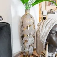 Shotwell Large Ceramic Fleck Vase - Gold, Ceramic