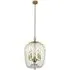Shower 5 Light Crystal Ceiling Pendant Light - Gold