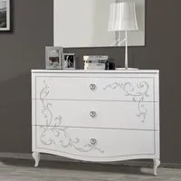 Sialkot 3 Drawer Chest - White, Wood