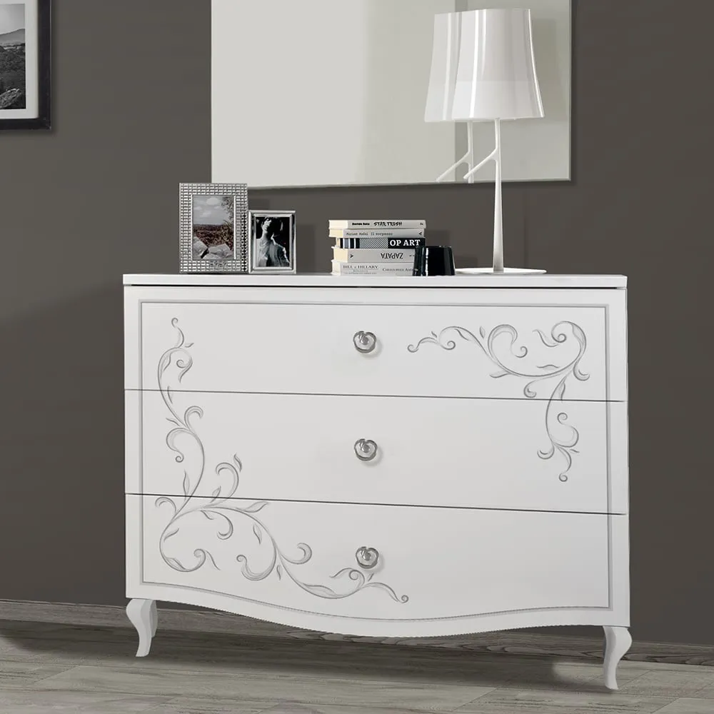 Sialkot 3 Drawer Chest - White, Wood image