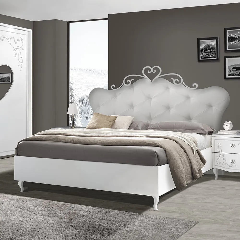 Sialkot King Size Bed Frame - White, Wood