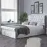 Siena Double Ottoman Bed with Storage - Crushed Velvet