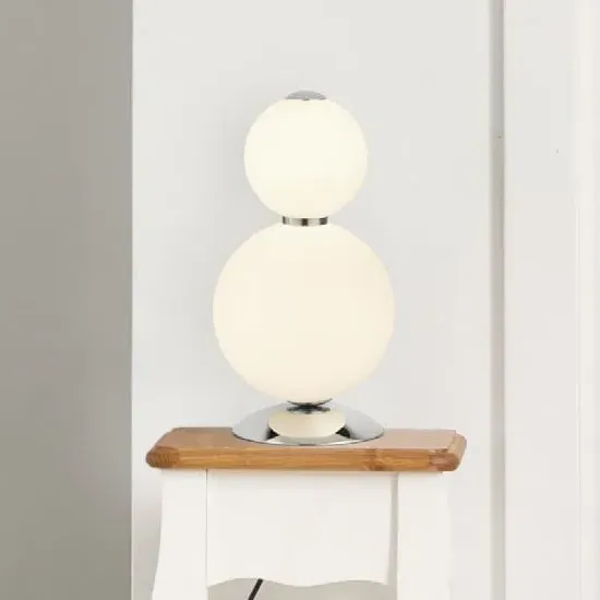 Sierra 2 Bulb Table Lamp - Chrome, Glass