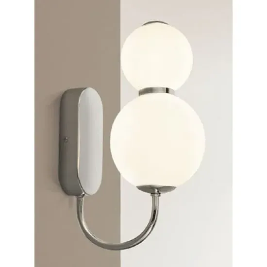 Sierra 2 Bulb Wall Light - Chrome, Glass image
