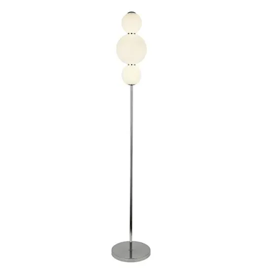 Sierra 3 Bulb Floor Lamp - Chrome, Glass