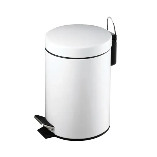 Sierra 3 Litre Pedal Bin - White, Metal product