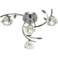 Sierra 4-Light Ceiling Light - Chrome, Clear Glass
