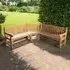 Sierra Corner Garden Bench - Teak