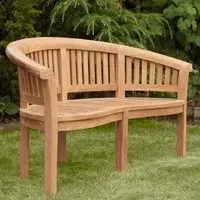Sierra Curved Garden Bench - Teak