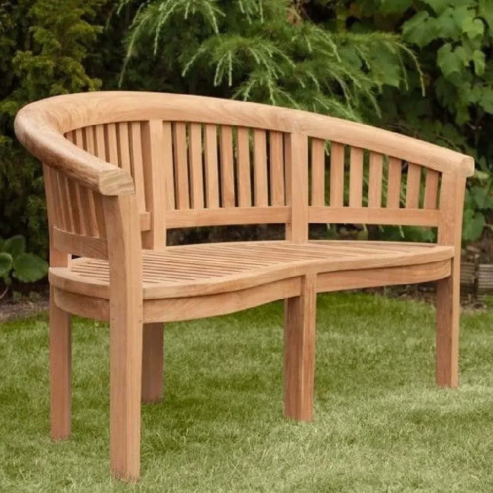 Sierra Curved Garden Bench - Teak