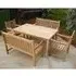 Sierra Dining Set with 2 Chairs 2 Benches - Teak